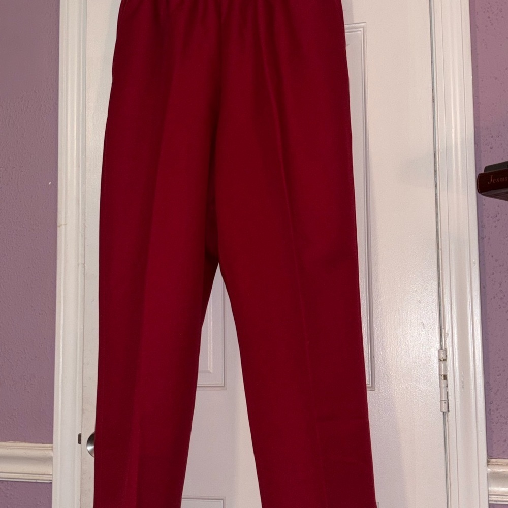 Alfred Dunner Vibrant Red Knit Pants
